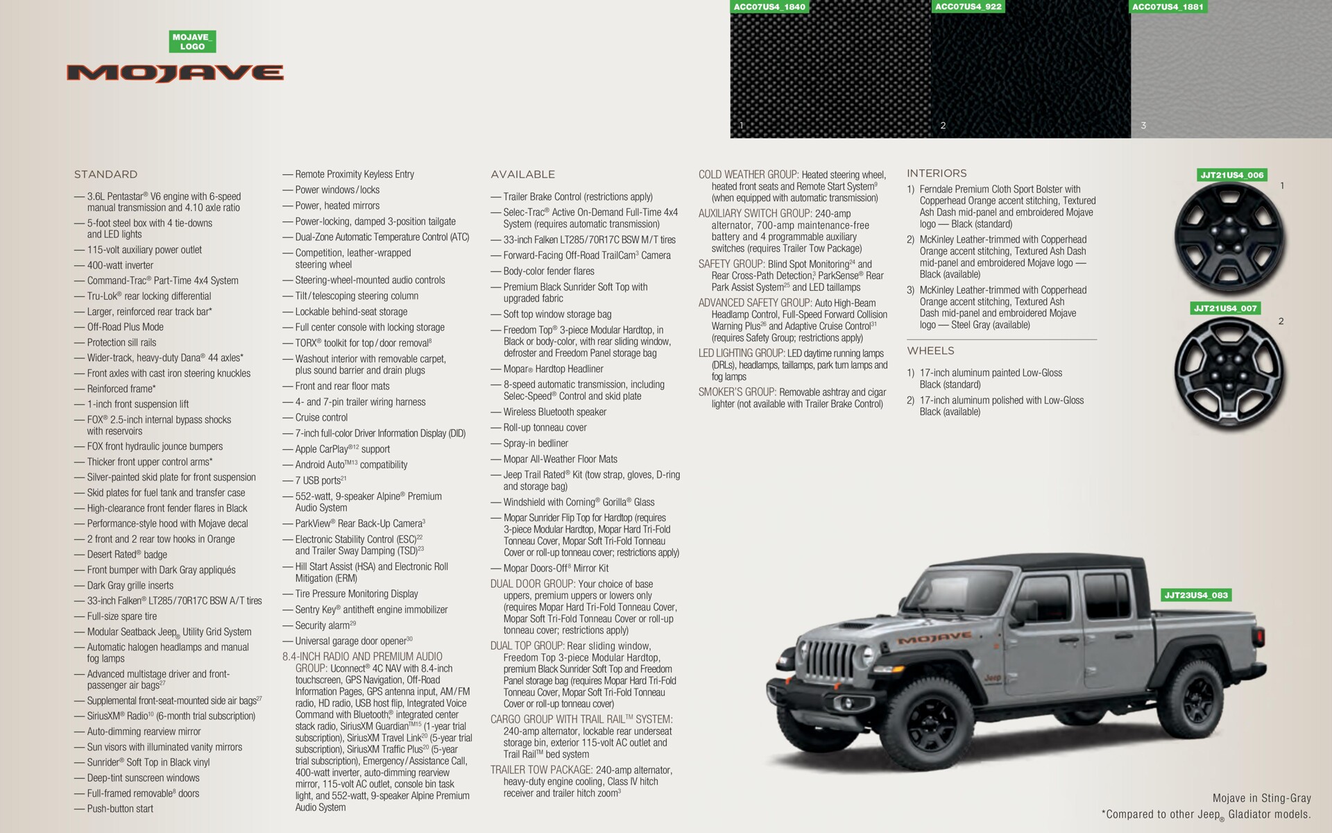 Catalogue Jeep Gladiator, page 00032