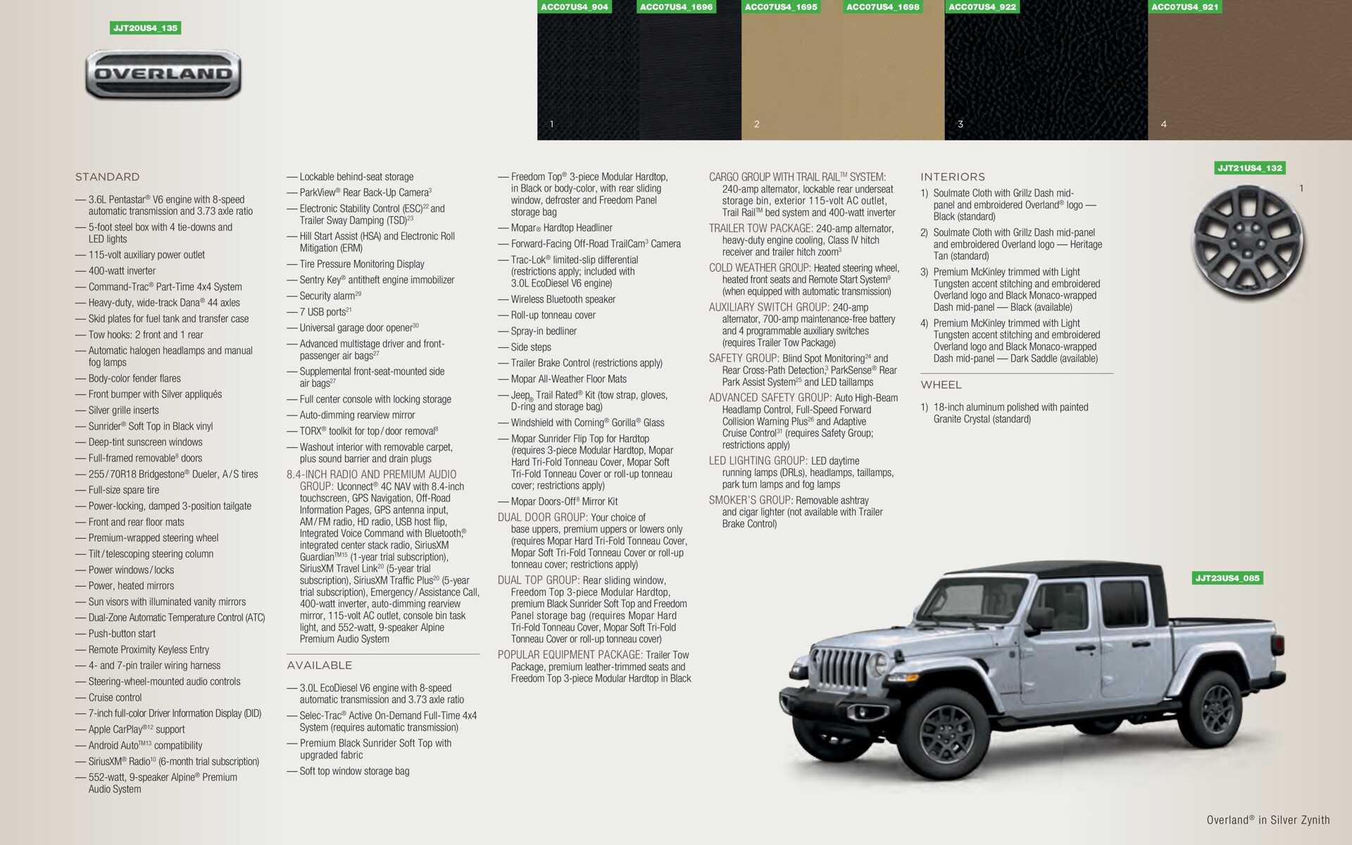 Catalogue Jeep Gladiator, page 00038