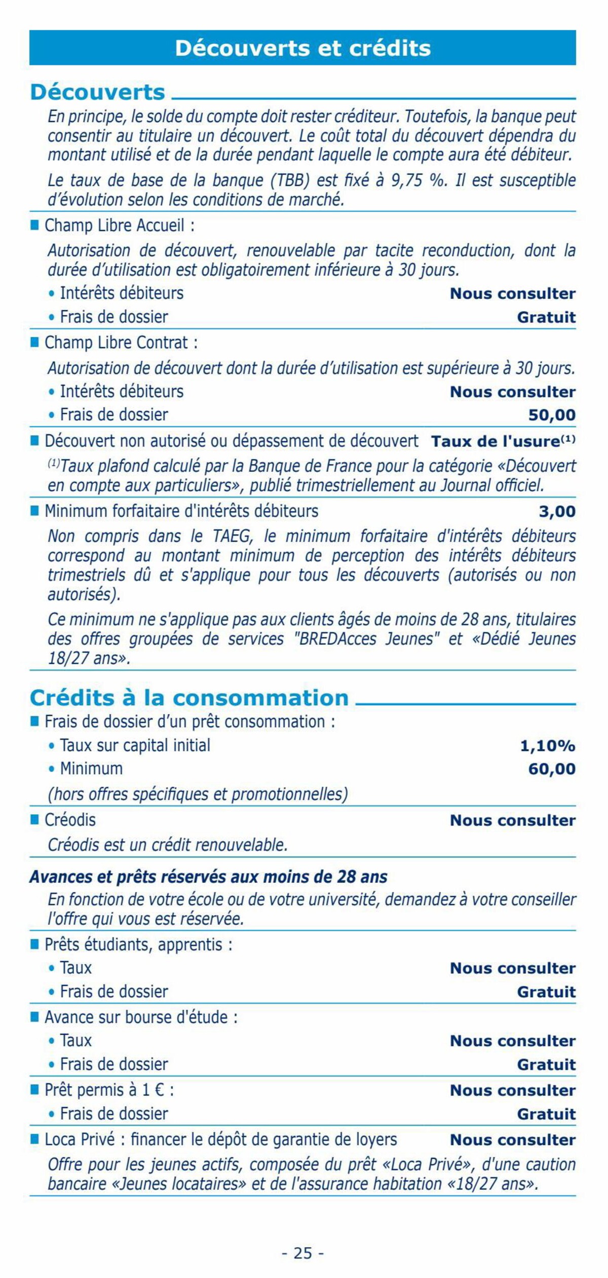 Catalogue Tarifs Particuliers 2023, page 00025