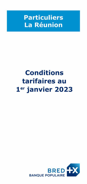Catalogue Banque Populaire | Tarifs Particuliers 2023 | 04/01/2023 - 31/12/2023