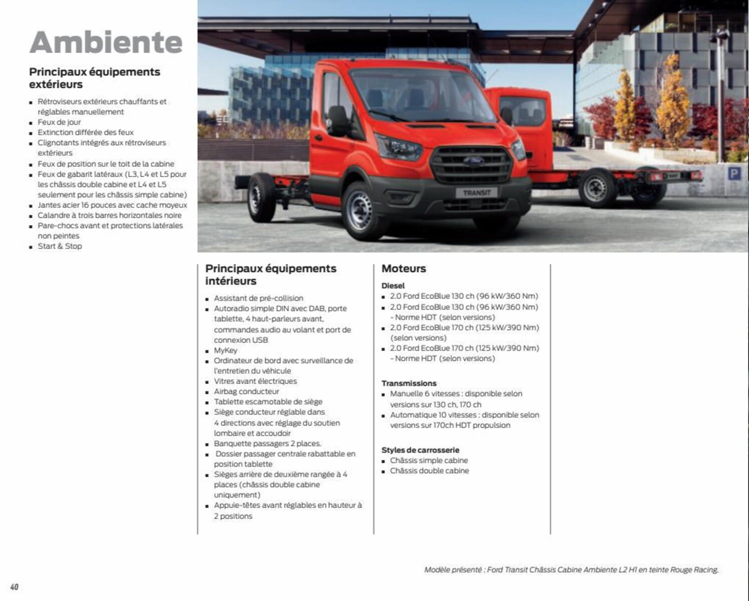 Catalogue Transit Chassis Cab, page 00042
