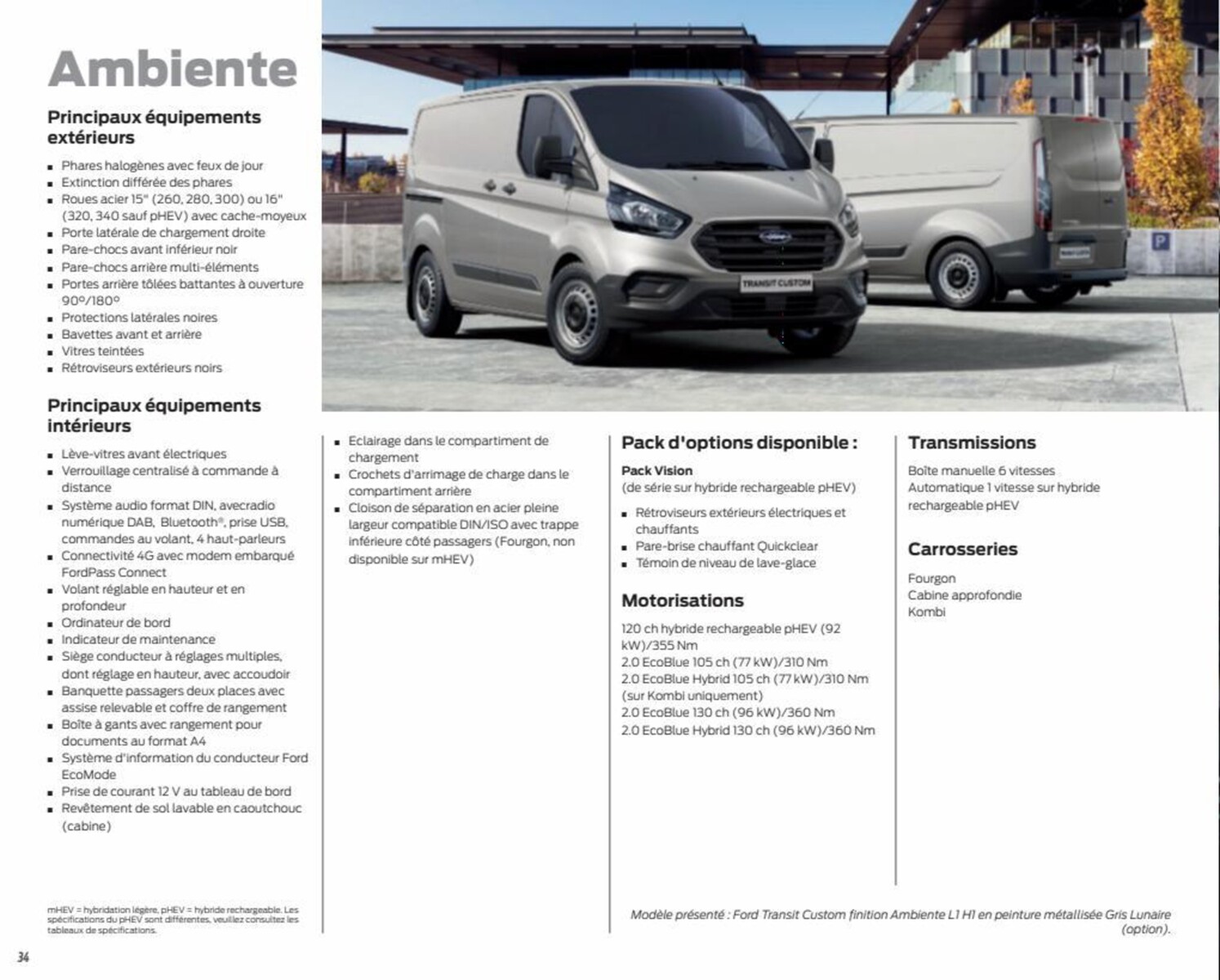 Catalogue Transit Custom, page 00036