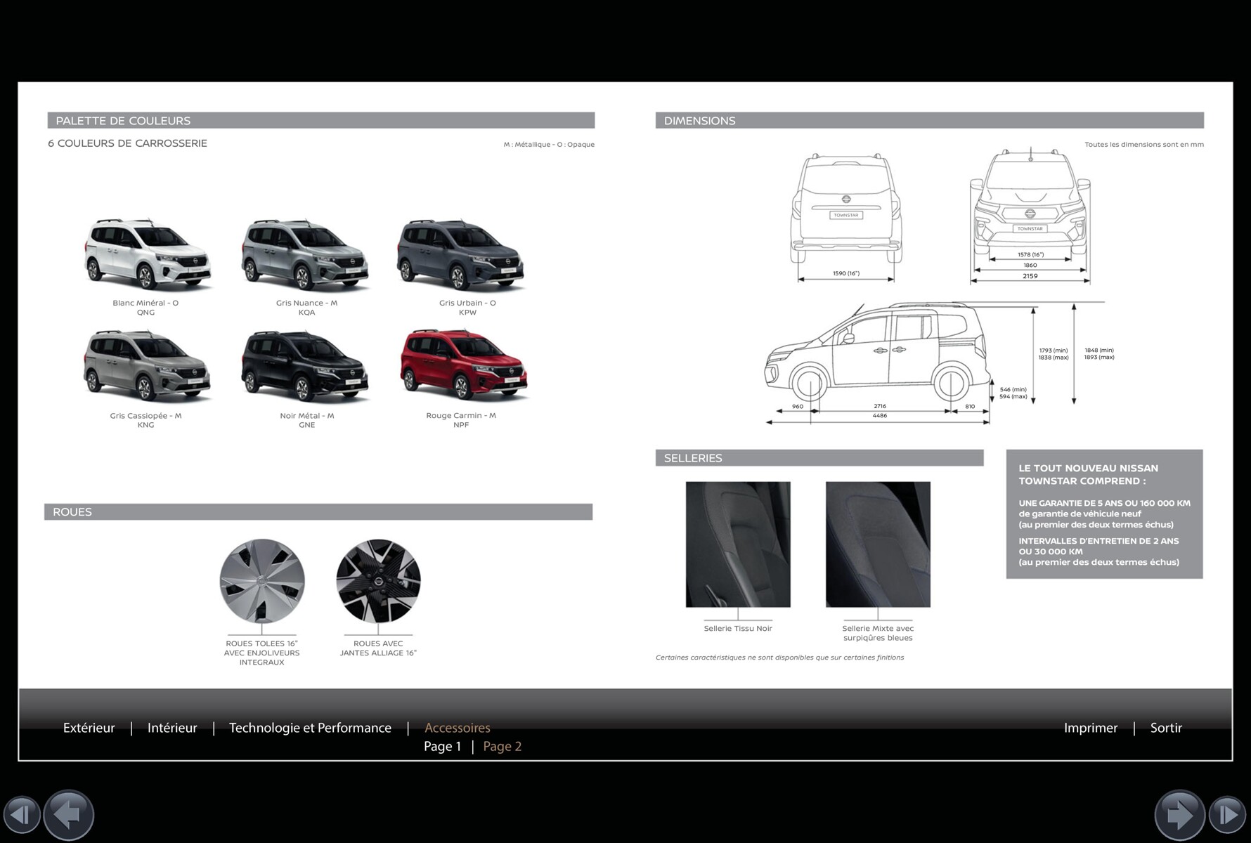 Catalogue Nouveau Nissan Townstar Combi, page 00012