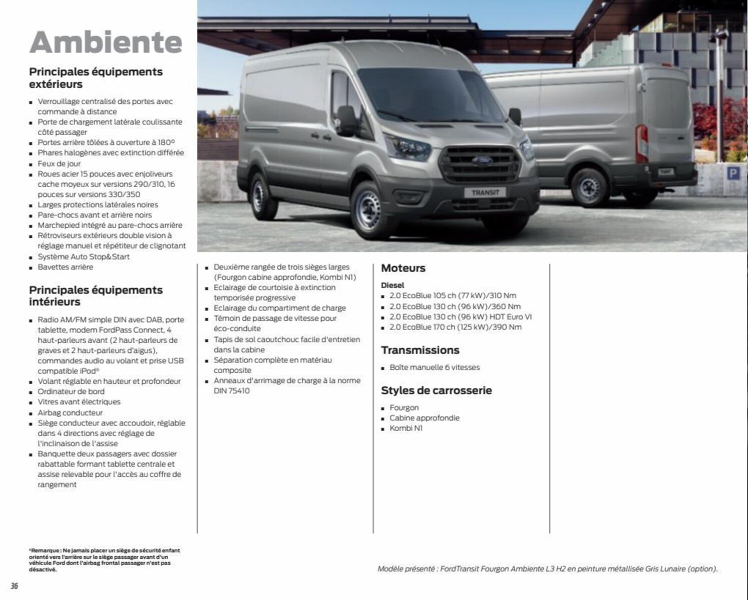 Catalogue Transit Van, page 00038