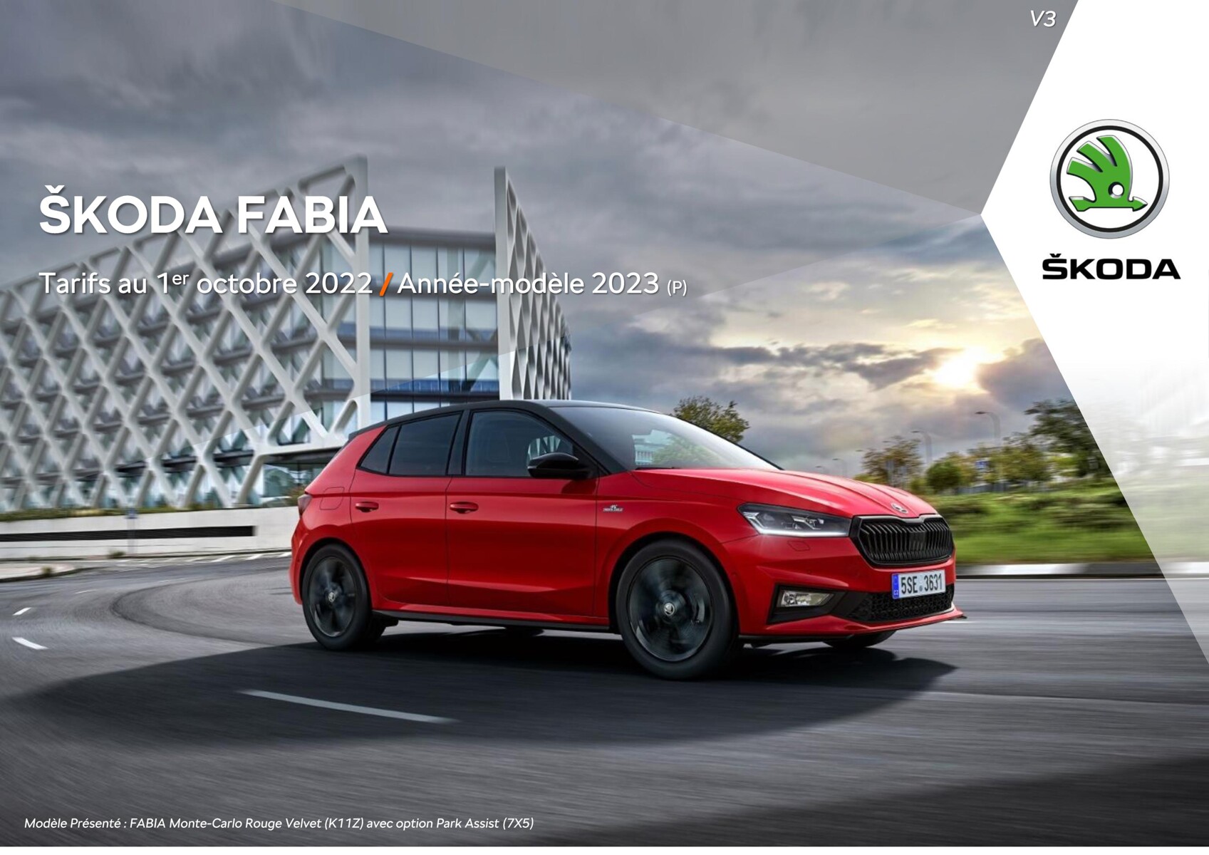 Catalogue FABIA Berline Ambition 1.0 TSI 95ch BVM5, page 00001