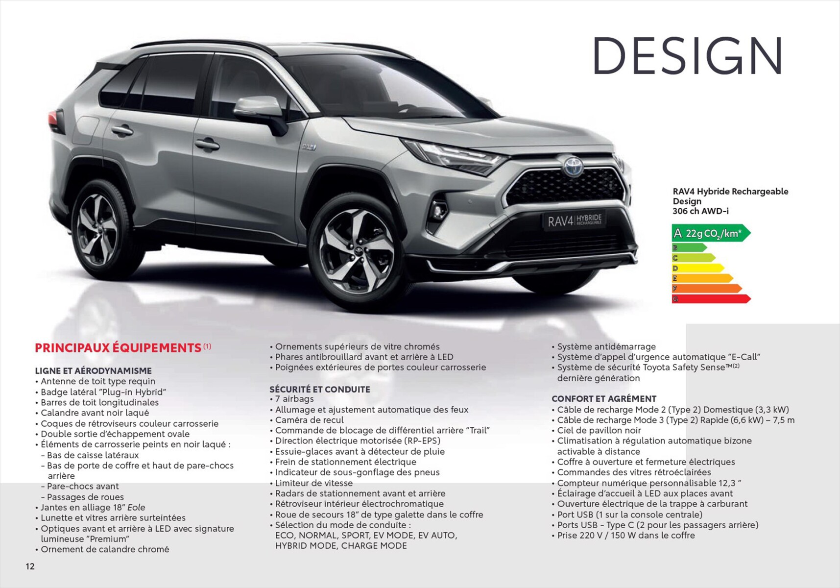 Catalogue Toyota RAV4 Hybride Rechargeable, page 00012