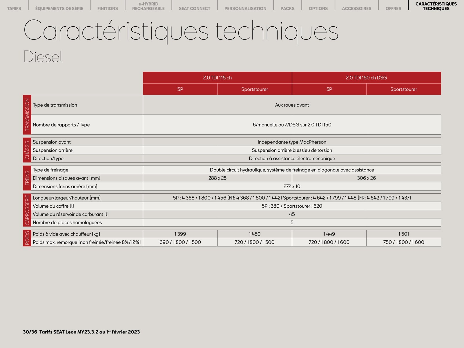 Catalogue SEAT Leon, page 00030