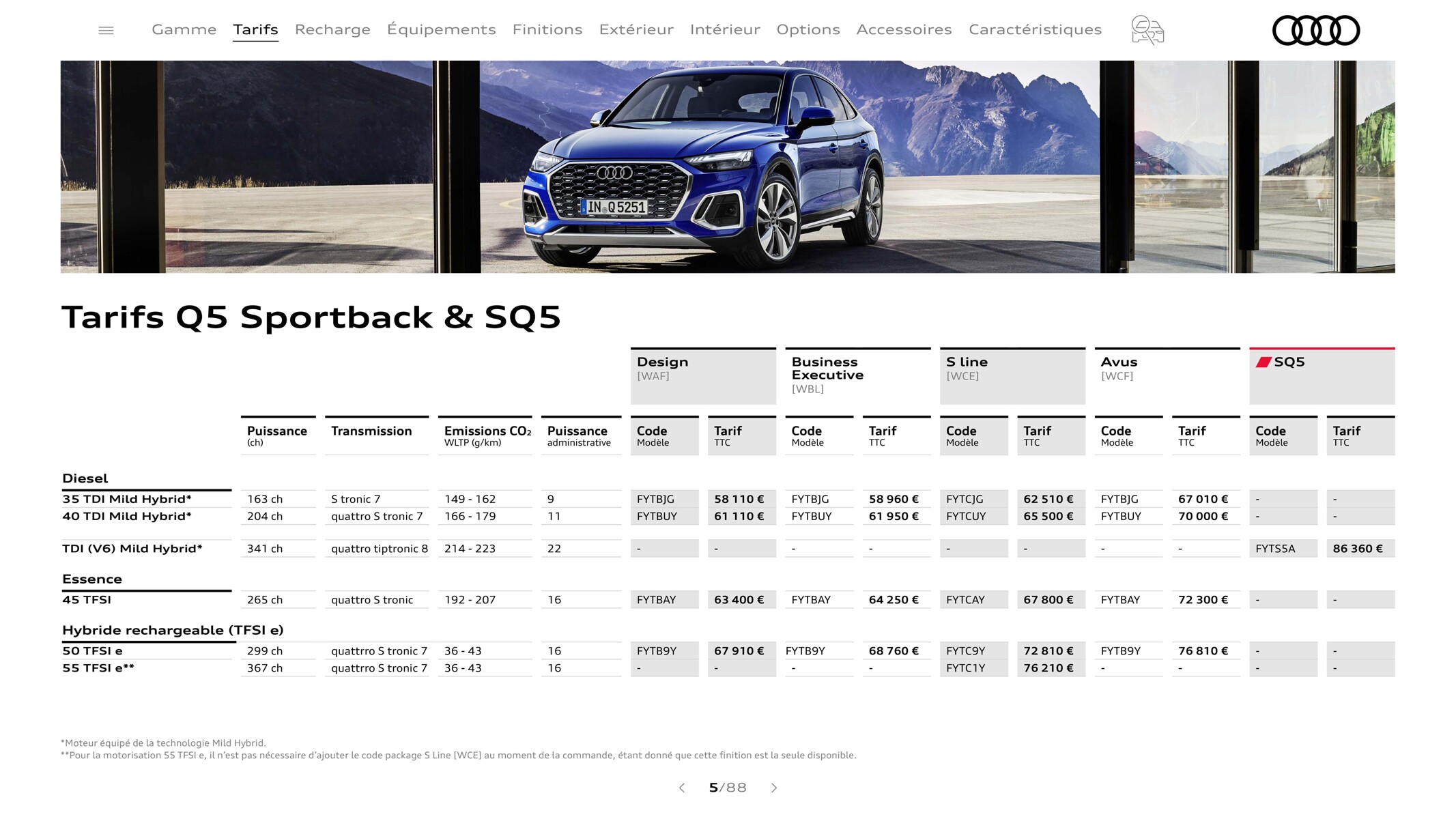 Catalogue Q5 Sportback, page 00005