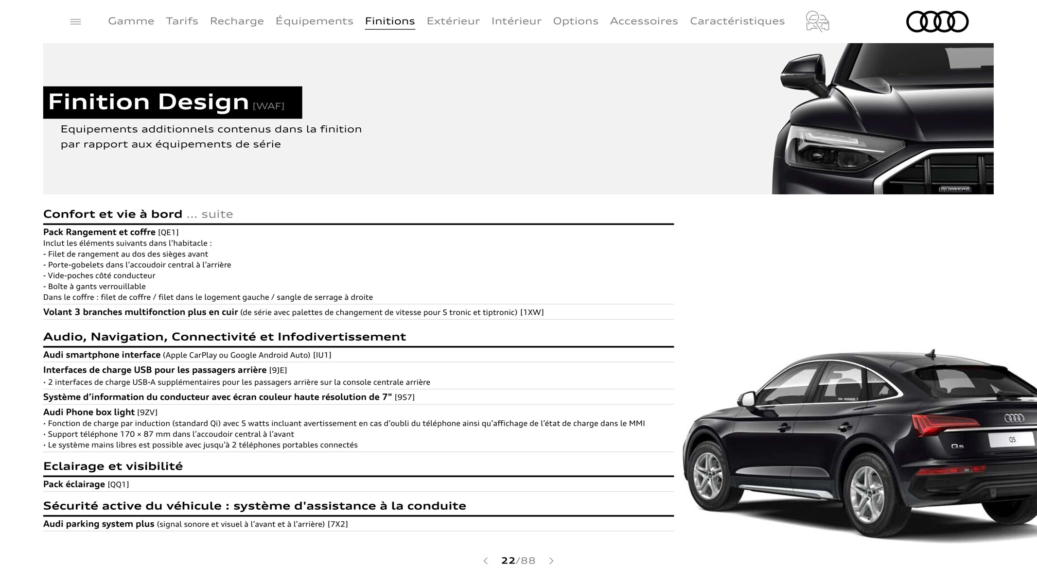 Catalogue Q5 Sportback, page 00022