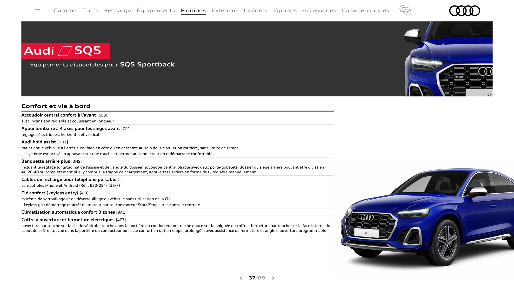 Catalogue Q5 Sportback, page 00037