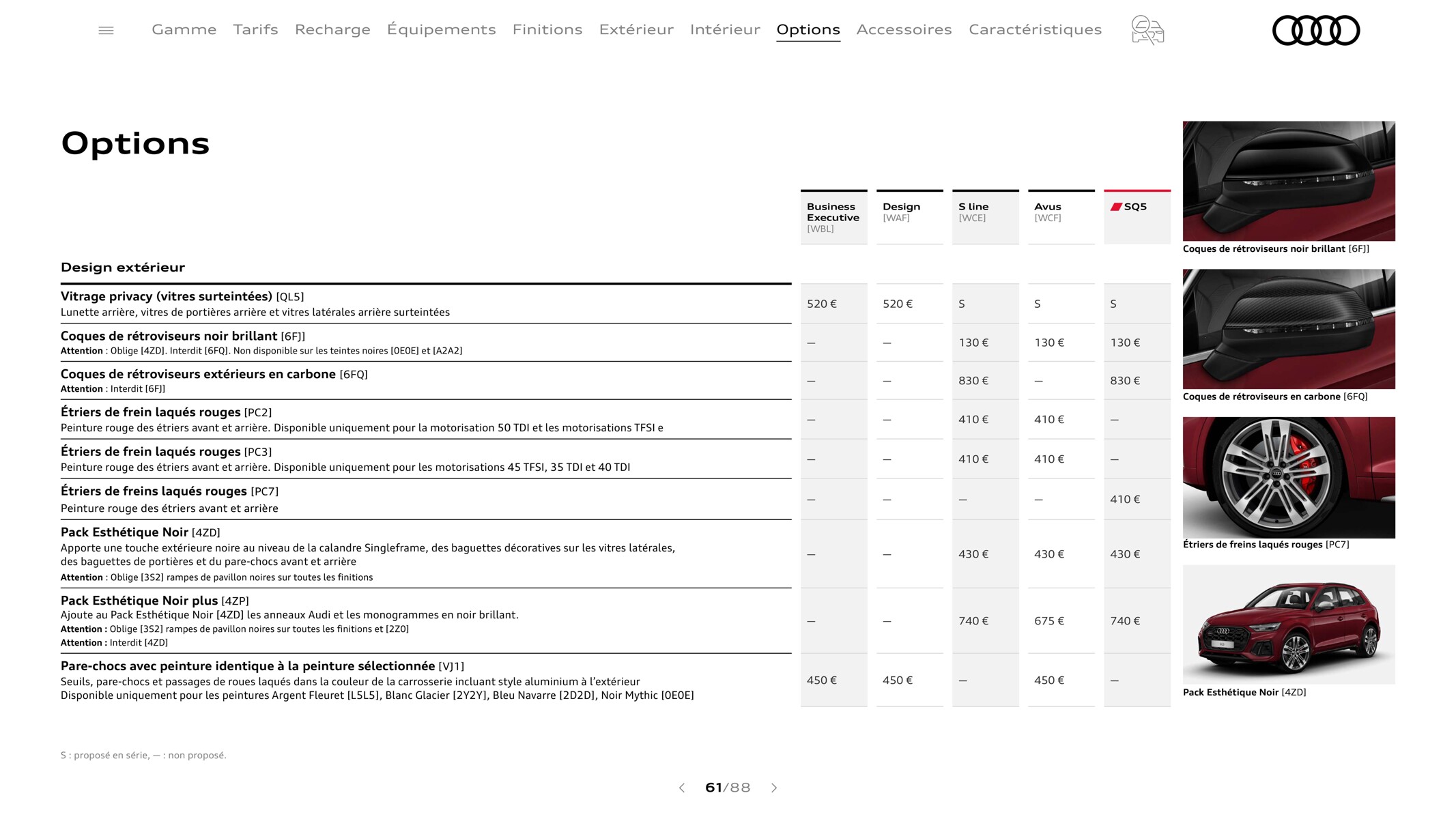 Catalogue Q5 Sportback, page 00061