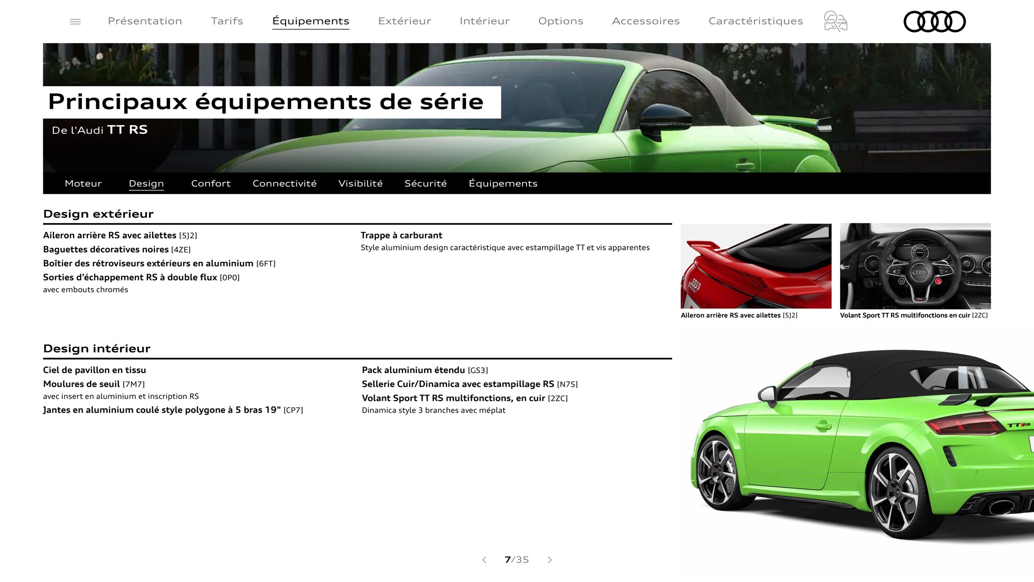 Catalogue TT RS Roadster, page 00007