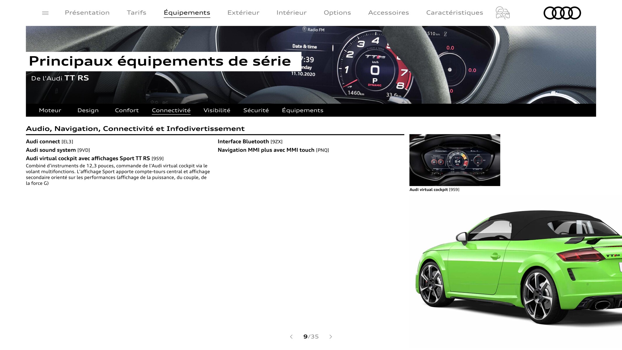 Catalogue TT RS Roadster, page 00009