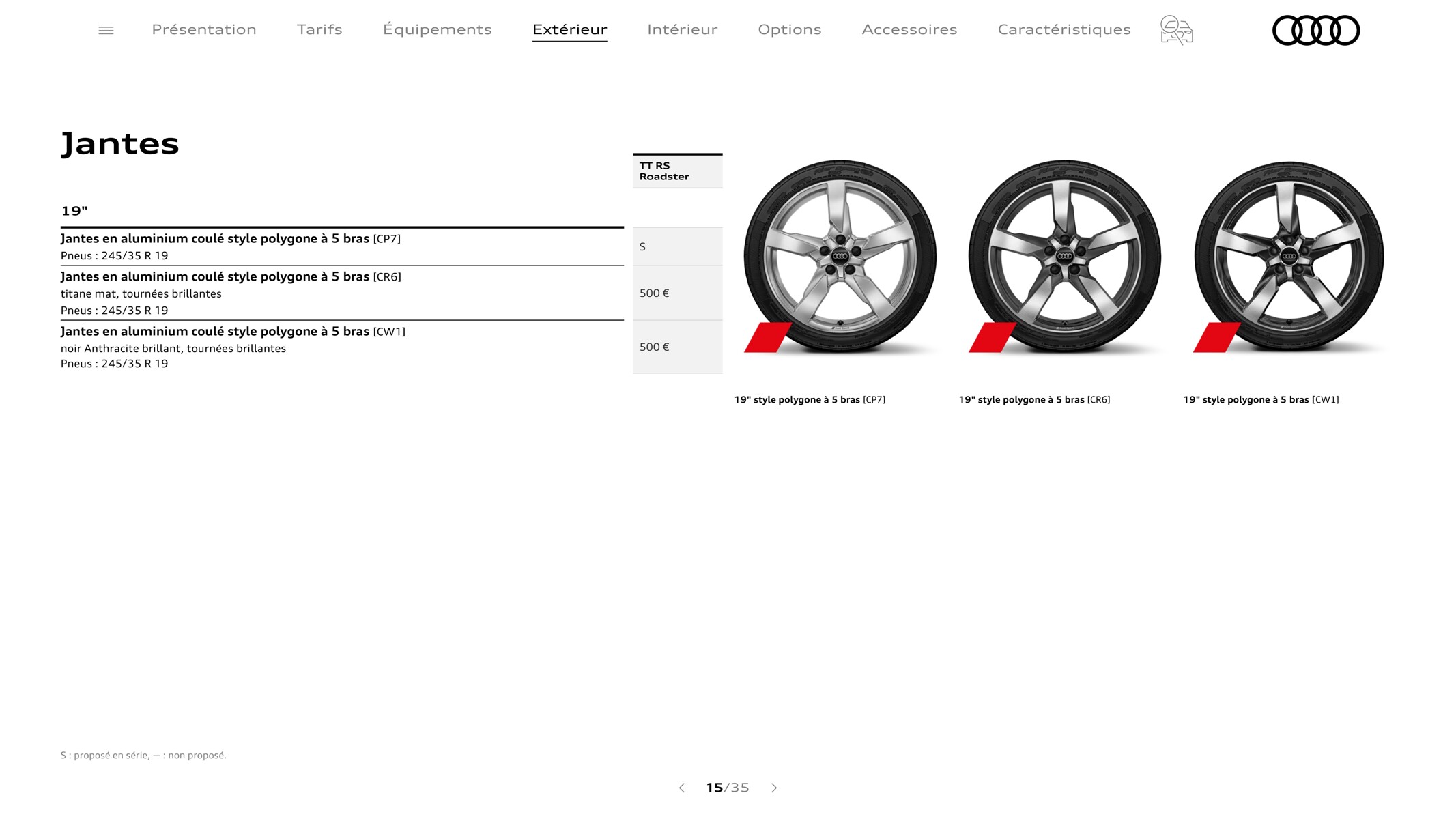 Catalogue TT RS Roadster, page 00015