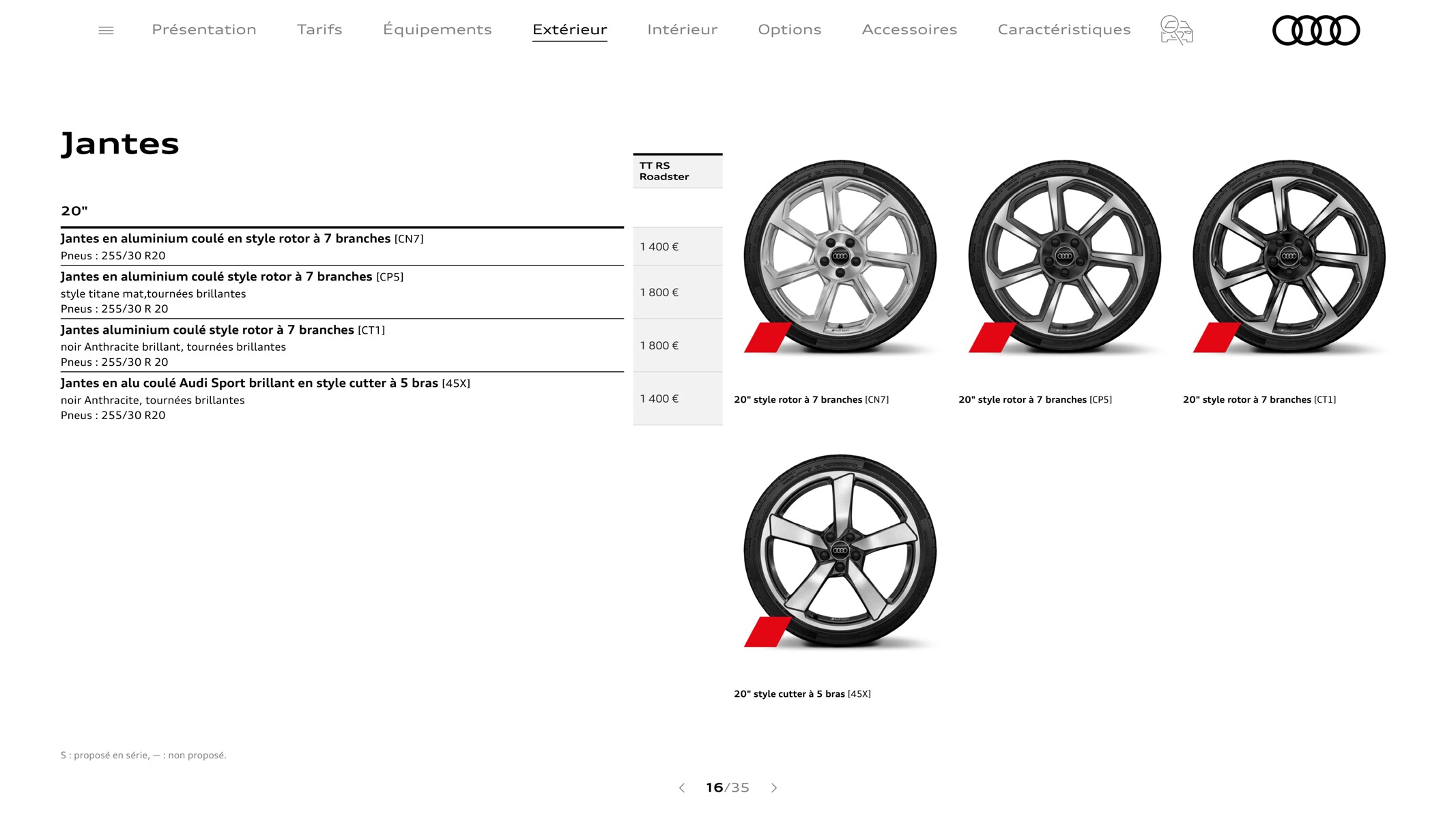 Catalogue TT RS Roadster, page 00016