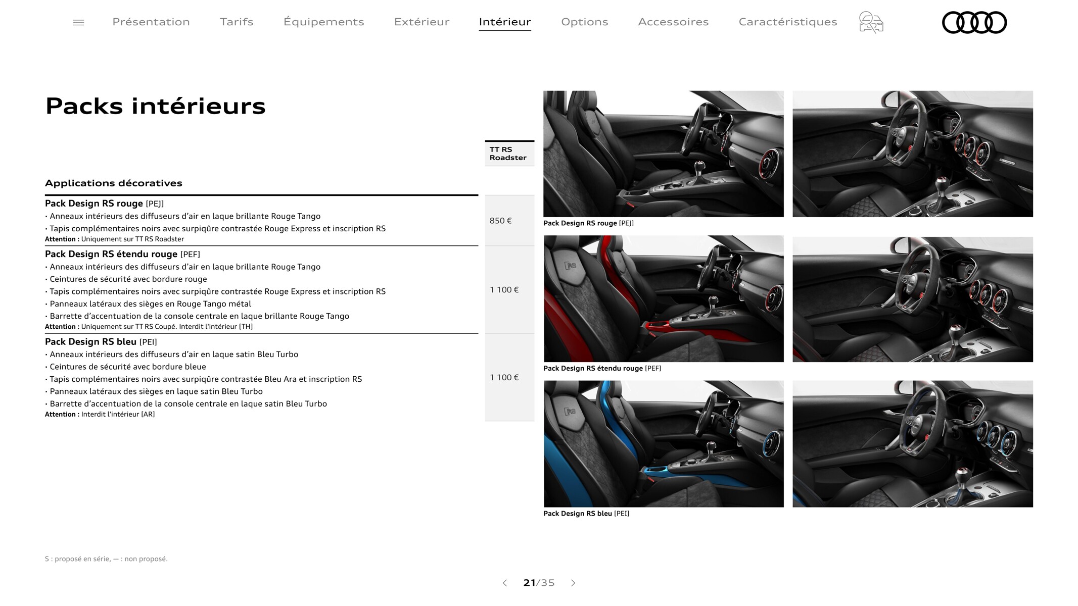 Catalogue TT RS Roadster, page 00021