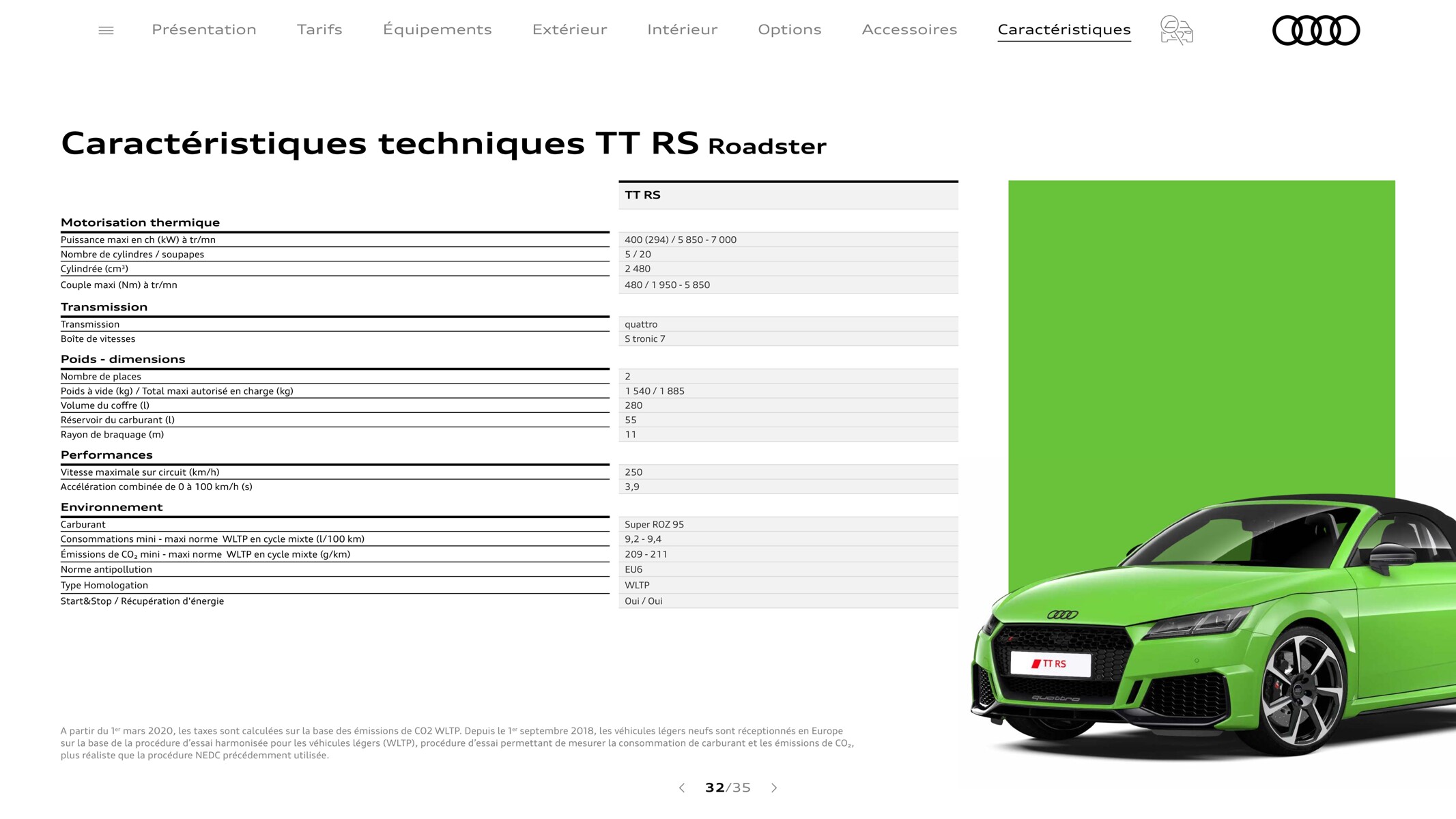 Catalogue TT RS Roadster, page 00032