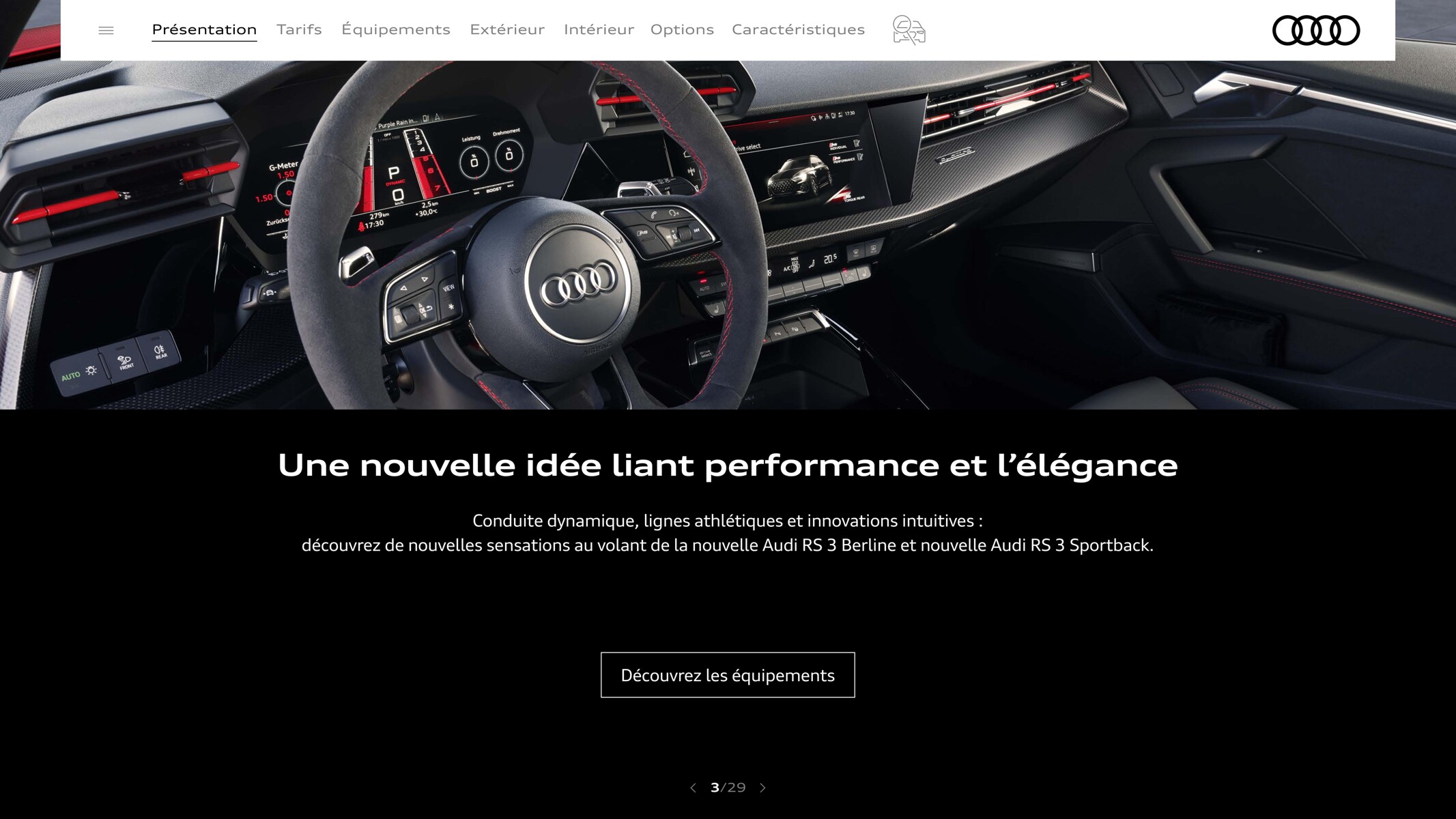 Catalogue RS 3 Sportback, page 00003