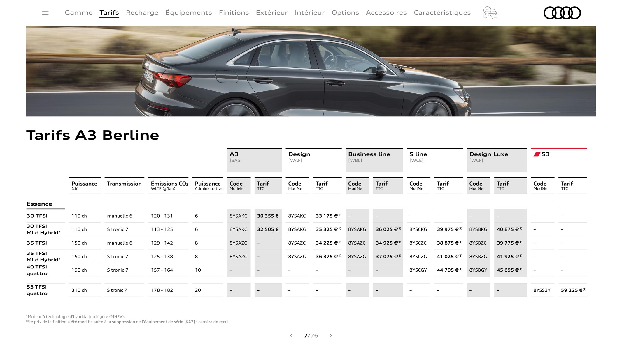 Catalogue A3 Sportback, page 00007