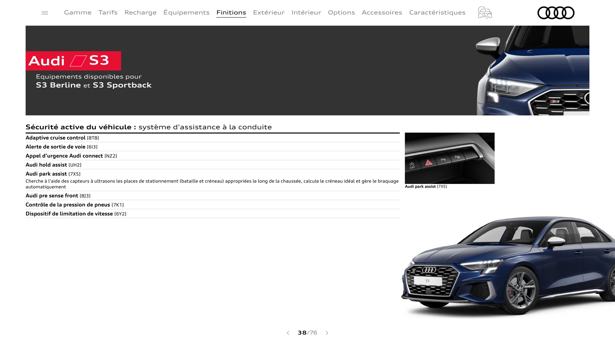 Catalogue A3 Sportback, page 00038