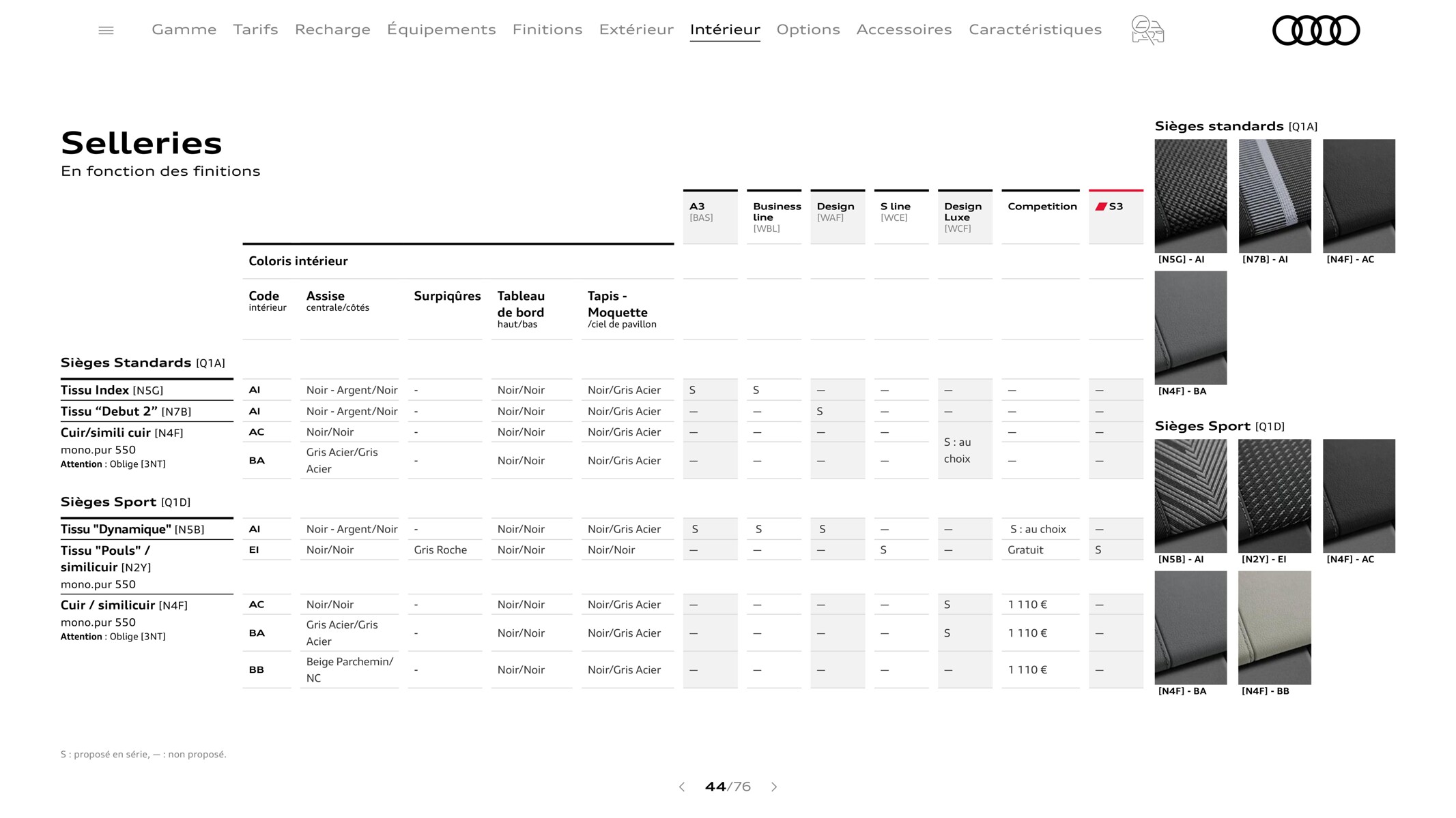 Catalogue A3 Sportback, page 00044