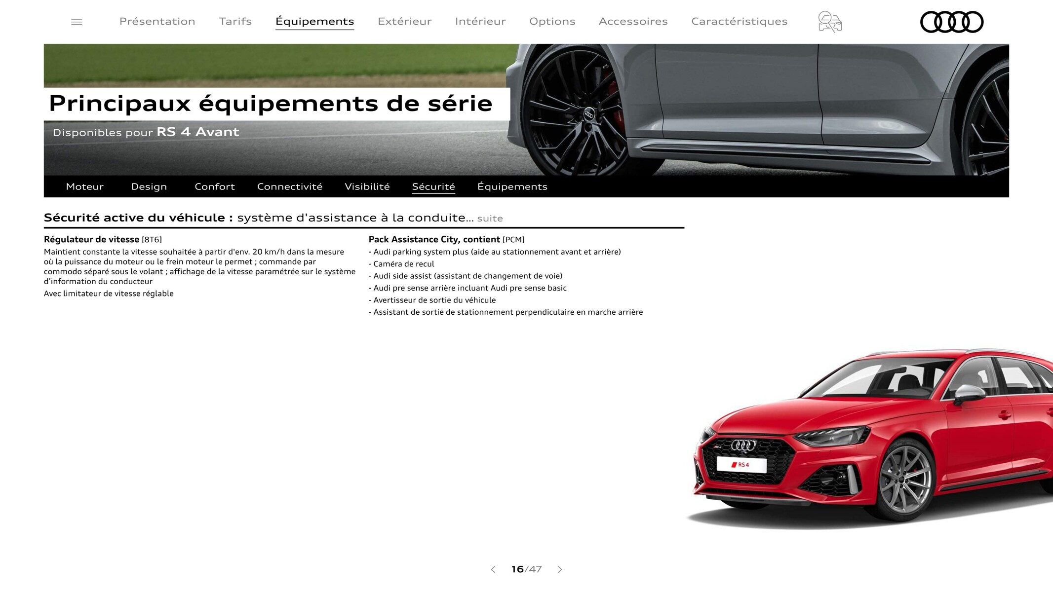 Catalogue RS 4 Avant, page 00016