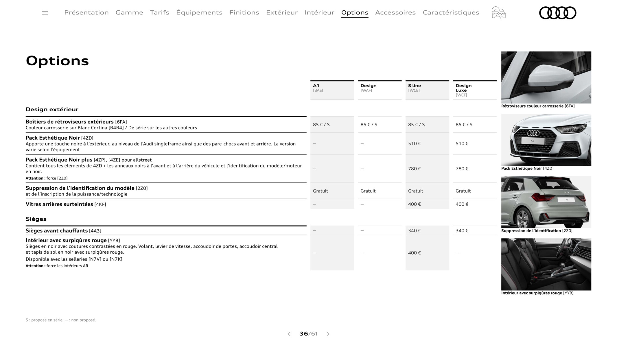 Catalogue A1 Sportback, page 00036