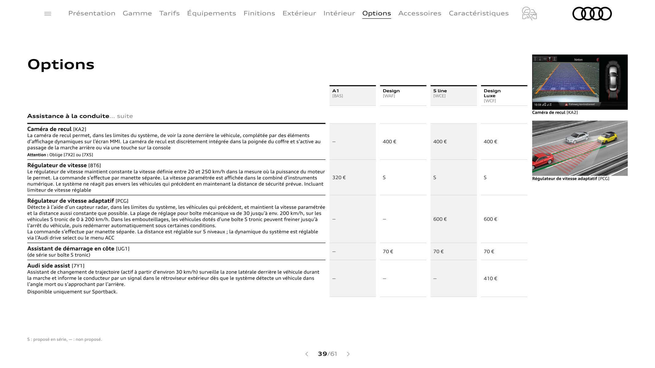 Catalogue A1 Sportback, page 00039