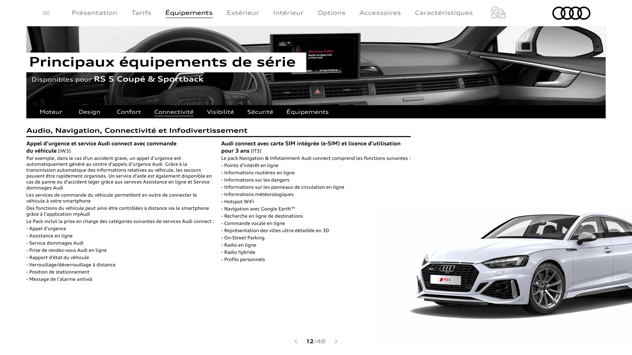 Catalogue RS 5 Coupé, page 00012