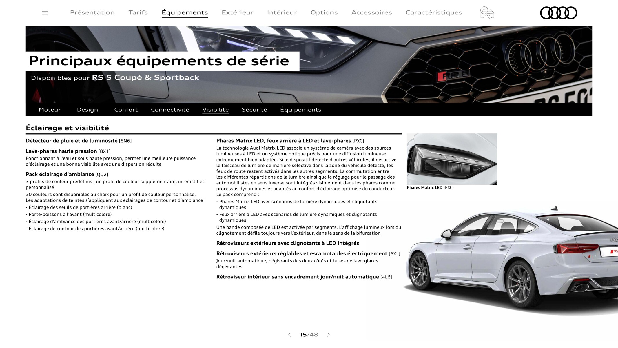 Catalogue RS 5 Coupé, page 00015