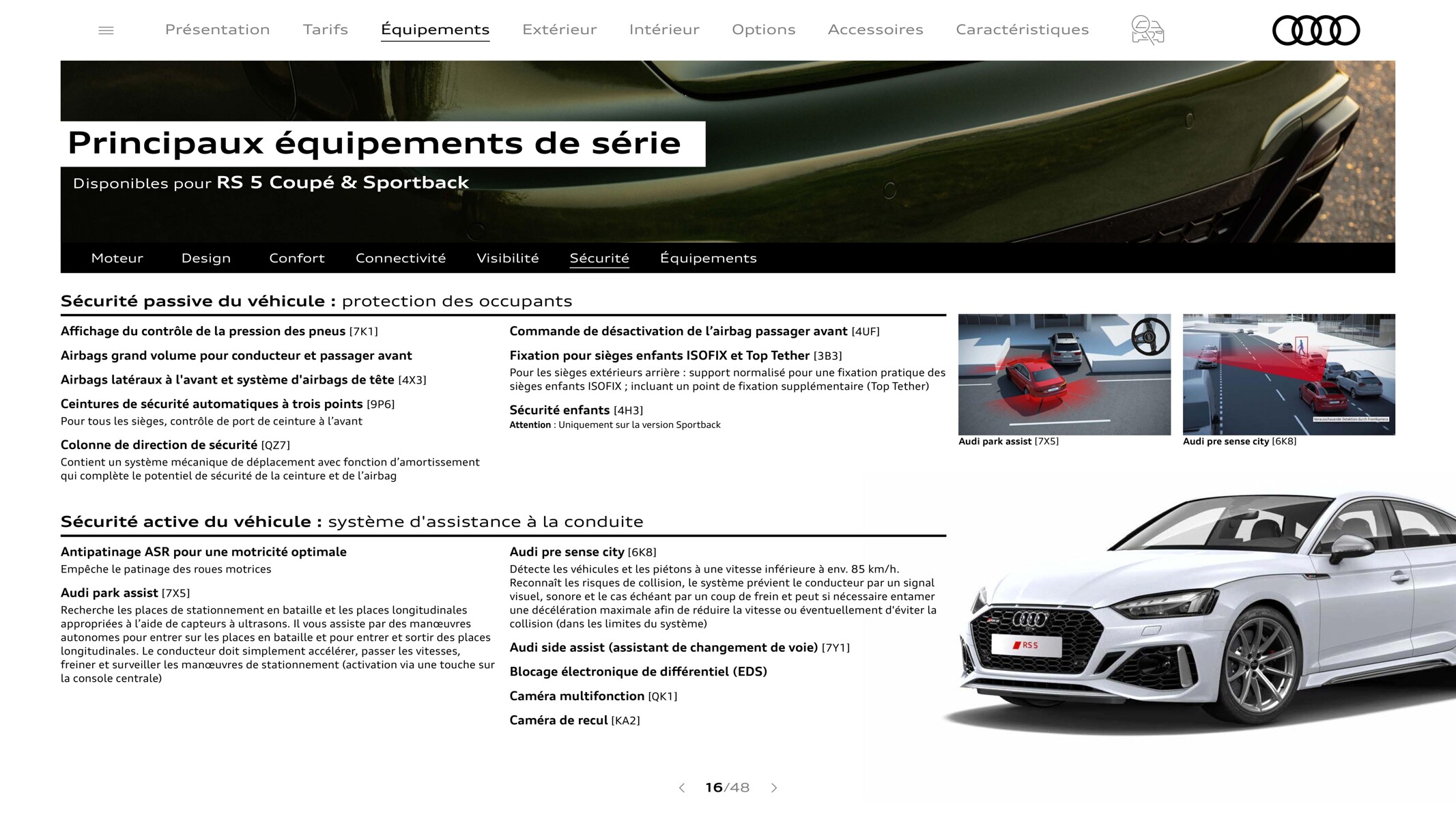 Catalogue RS 5 Coupé, page 00016