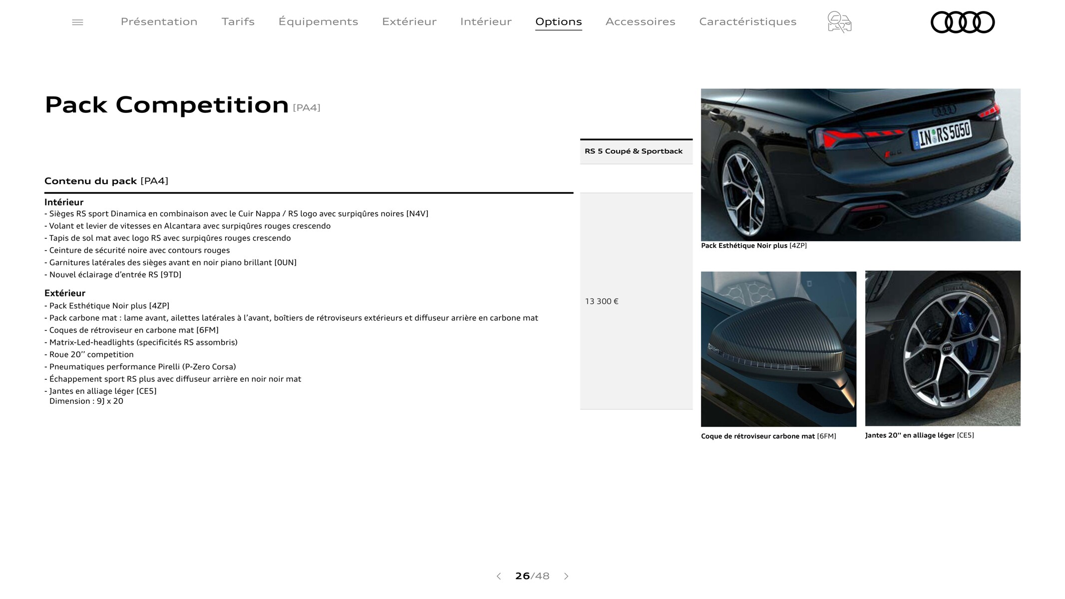 Catalogue RS 5 Coupé, page 00026