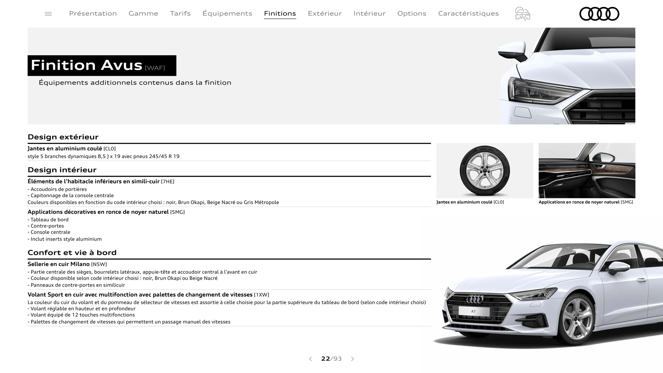 Catalogue A7 Sportback, page 00022