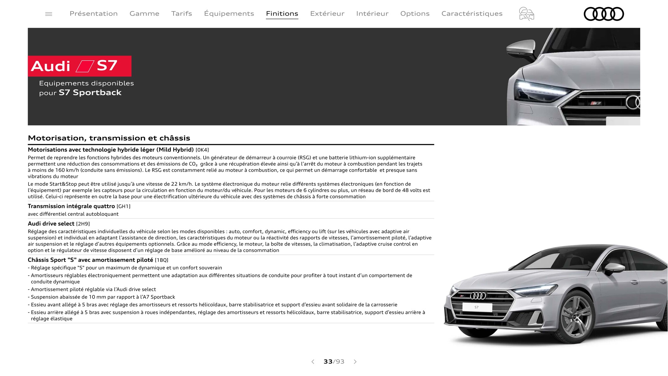 Catalogue A7 Sportback, page 00033