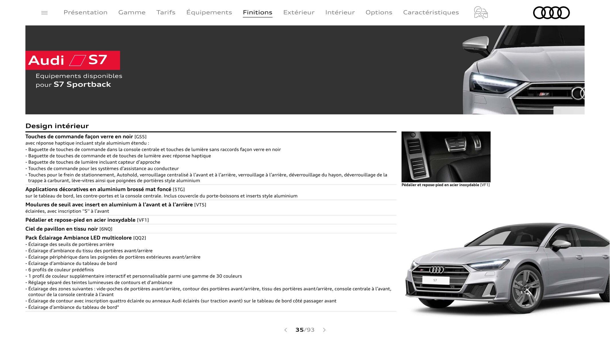 Catalogue A7 Sportback, page 00035