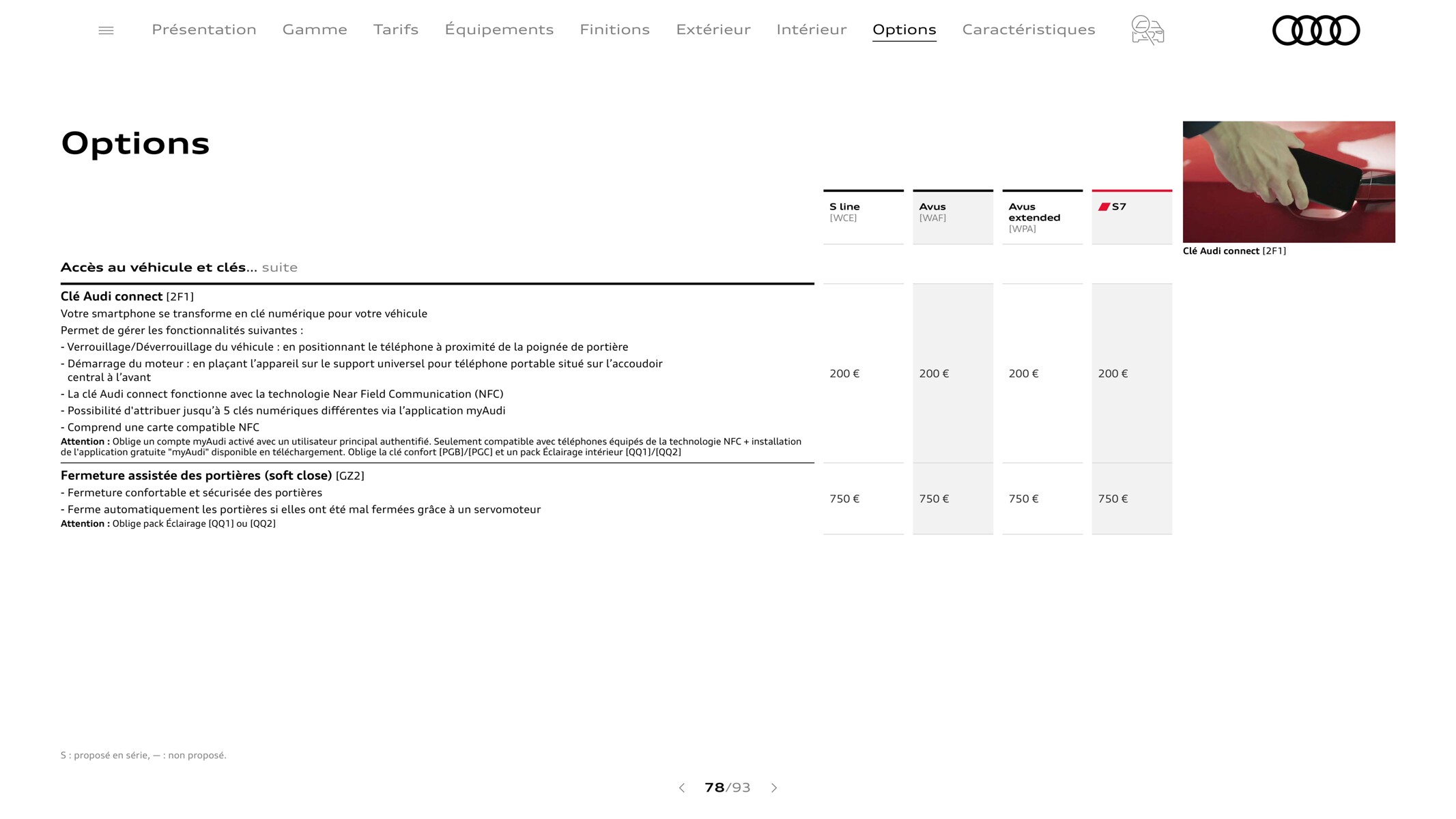 Catalogue A7 Sportback, page 00078