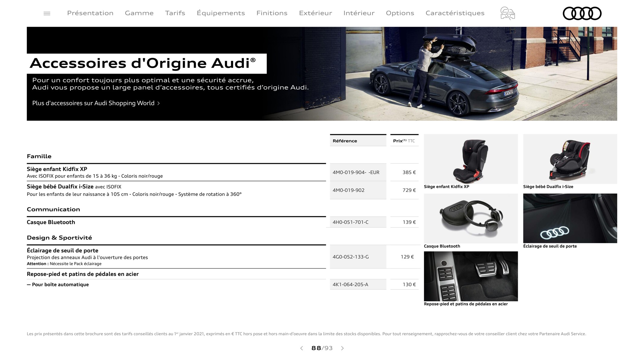 Catalogue A7 Sportback, page 00088