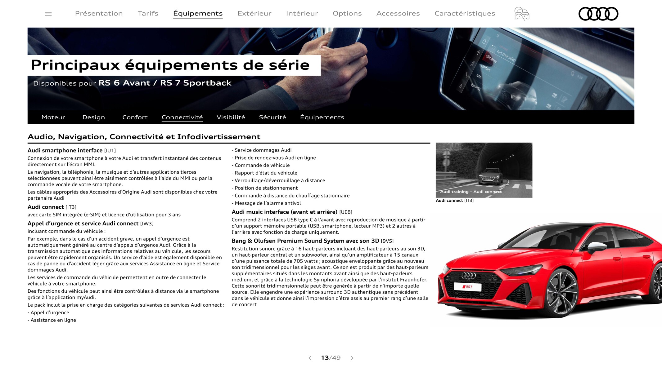 Catalogue RS 7 Sportback, page 00013