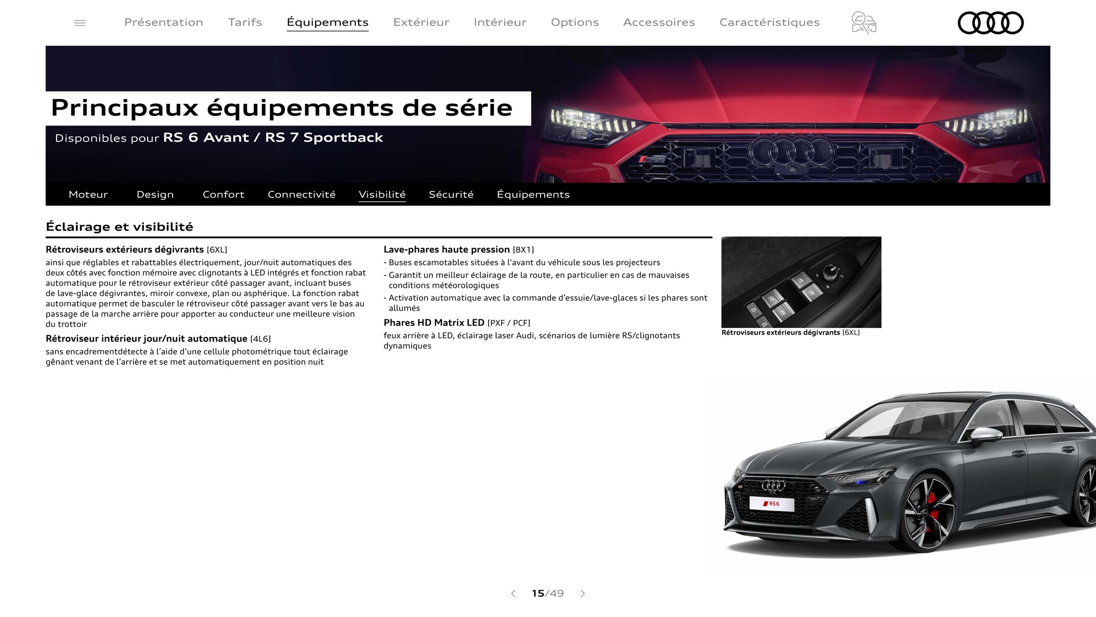 Catalogue RS 7 Sportback, page 00015