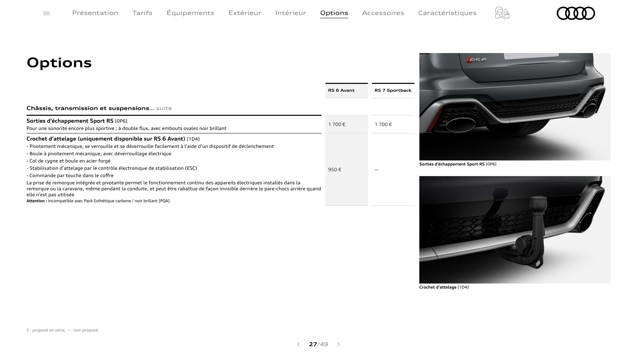 Catalogue RS 7 Sportback, page 00027