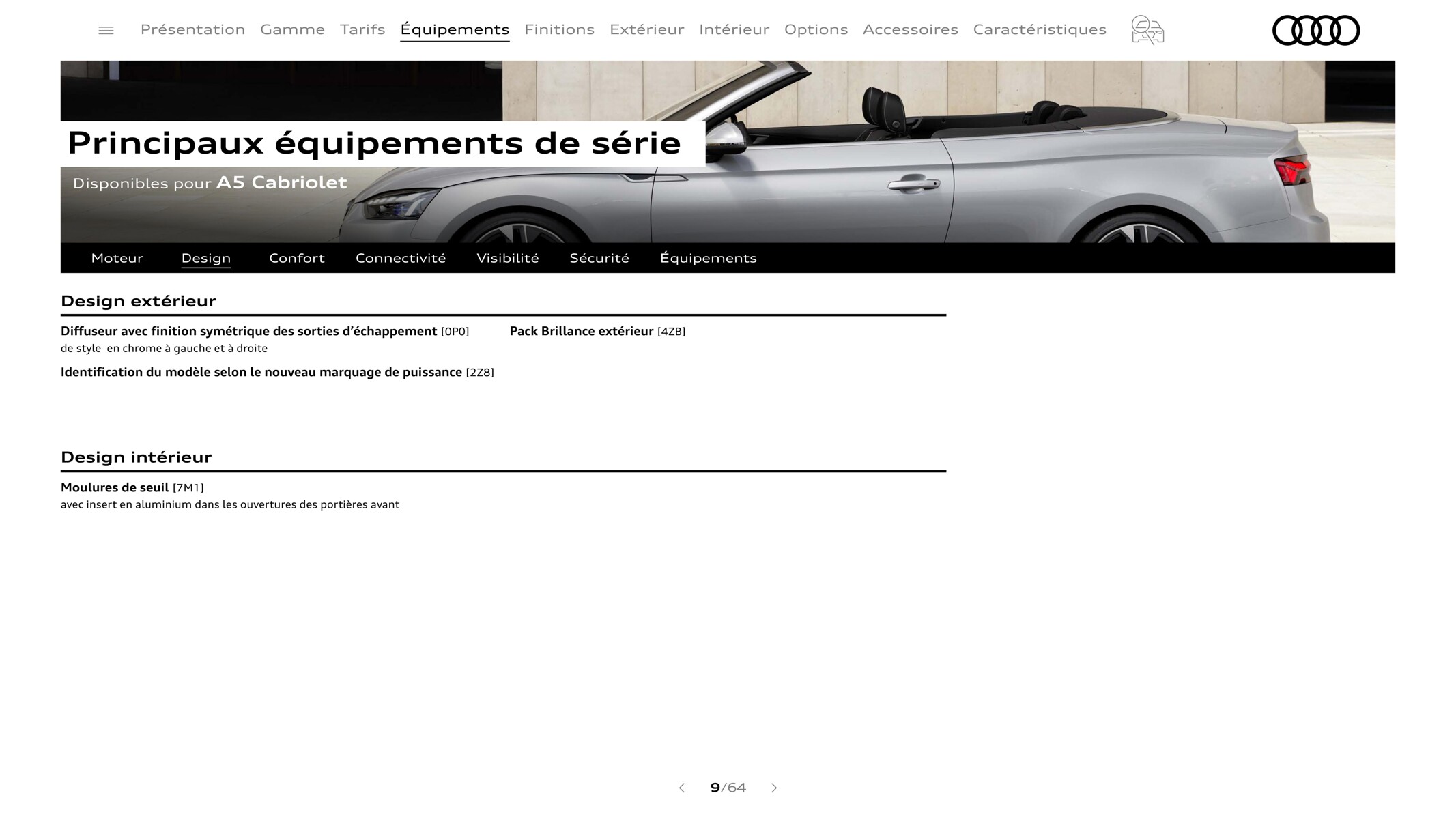 Catalogue S5 Cabriolet, page 00009