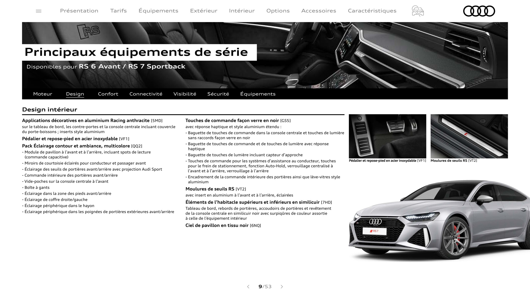 Catalogue RS 6 Avant, page 00009