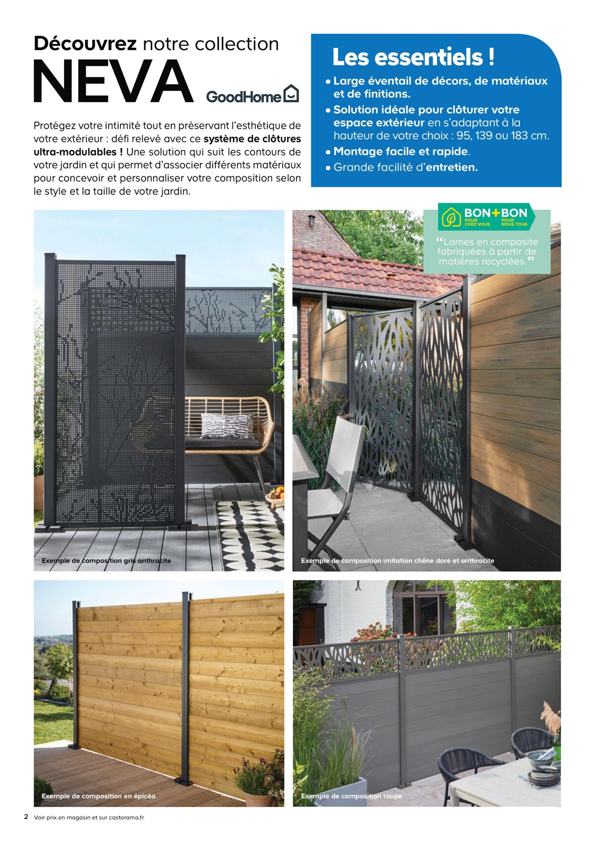 Catalogue Neva Terrasse et clôture avec système de pose facile, page 00002