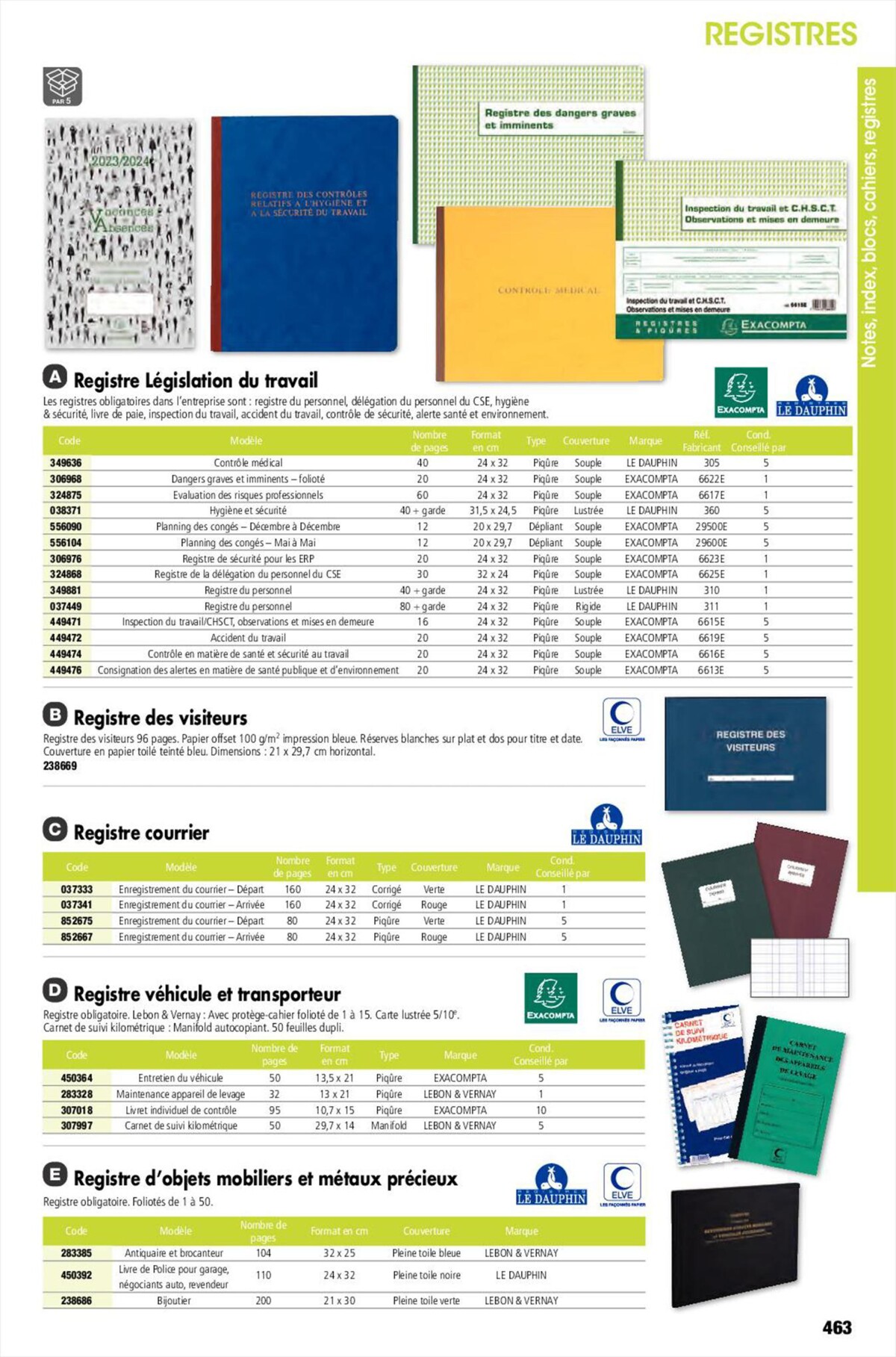 Catalogue Catalogue général Calipage 2023, page 00463