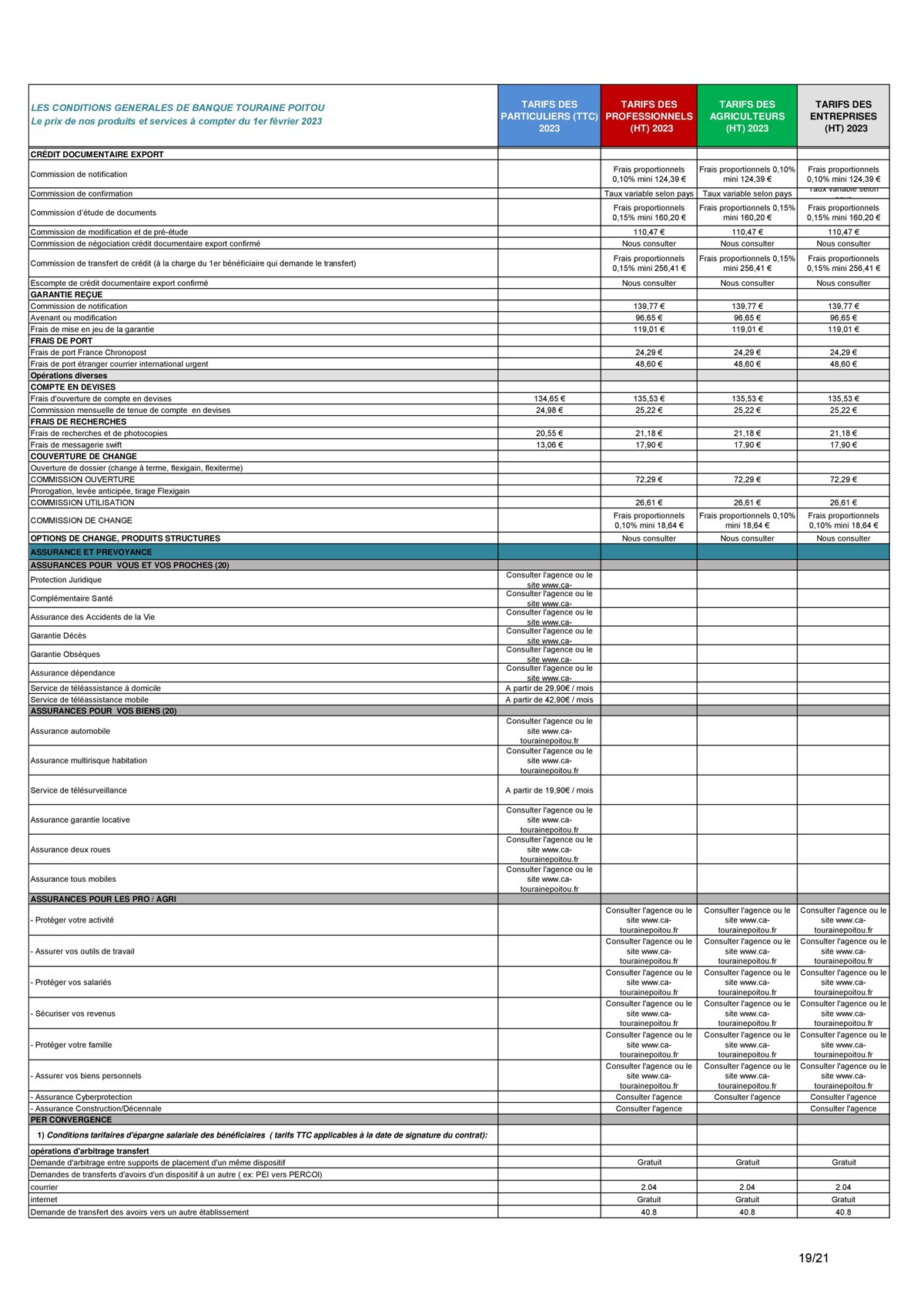 Catalogue Conditions Générales, page 00019