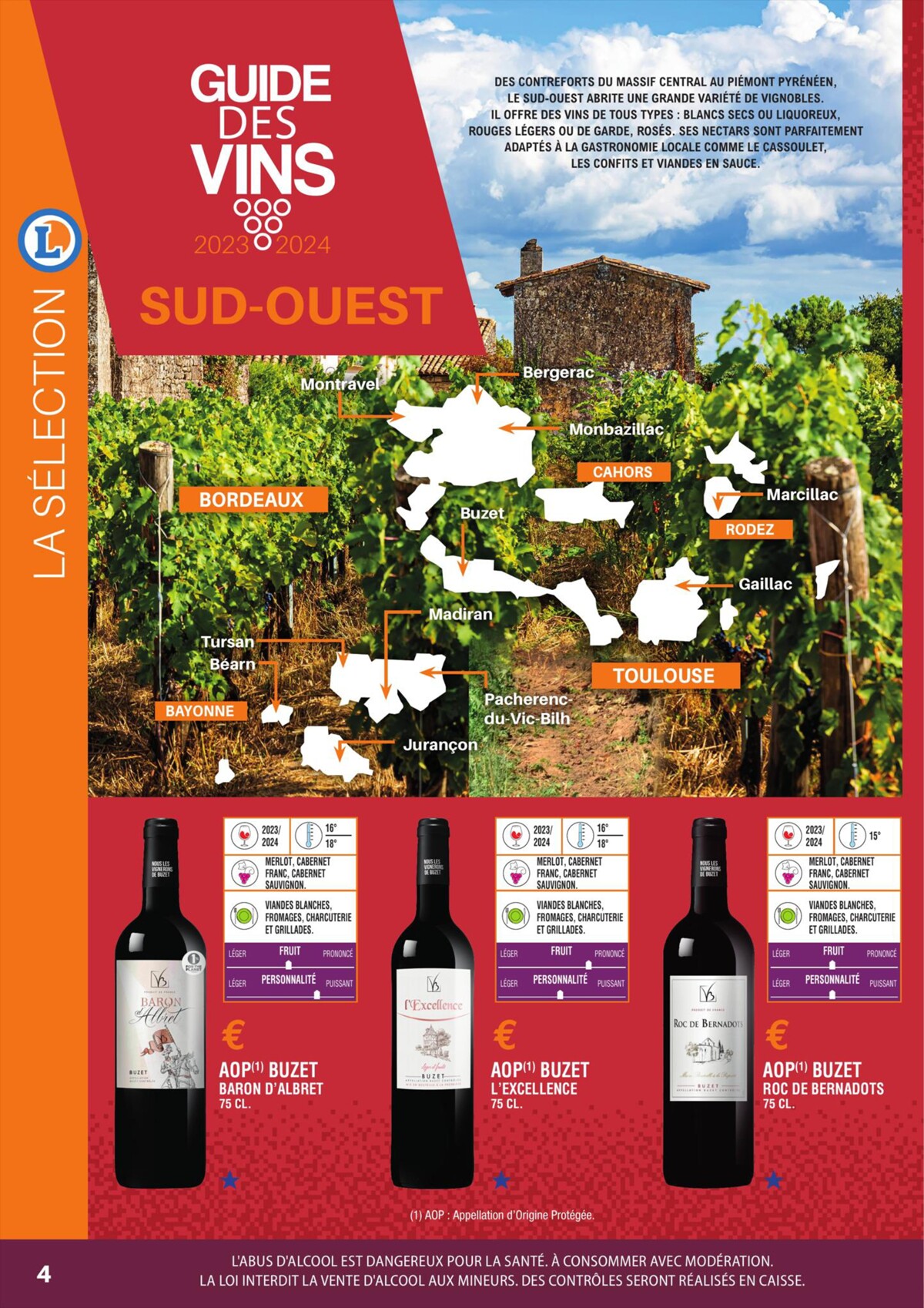 Catalogue GUIDE DES VINS SELECTION 2023/2024, page 00004