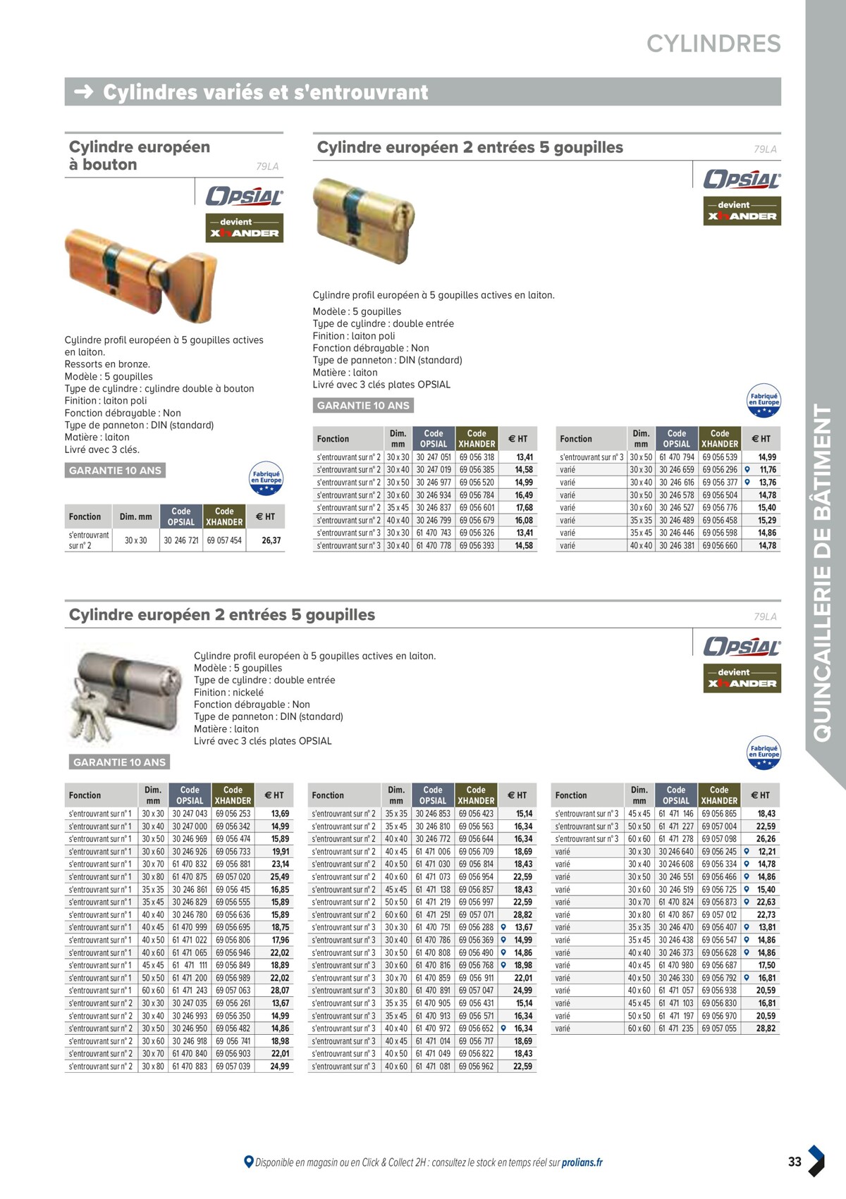 Catalogue PRO&DISPO L'OFFRE 100% STOCK DE PROLIANS, page 00035