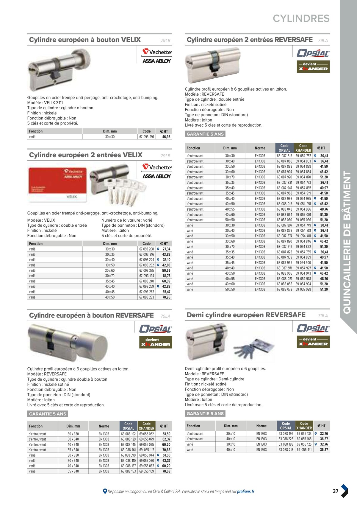 Catalogue PRO&DISPO L'OFFRE 100% STOCK DE PROLIANS, page 00039