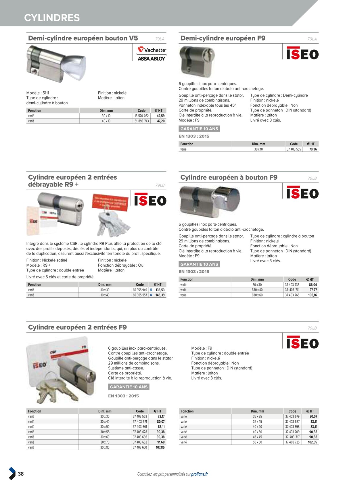 Catalogue PRO&DISPO L'OFFRE 100% STOCK DE PROLIANS, page 00040