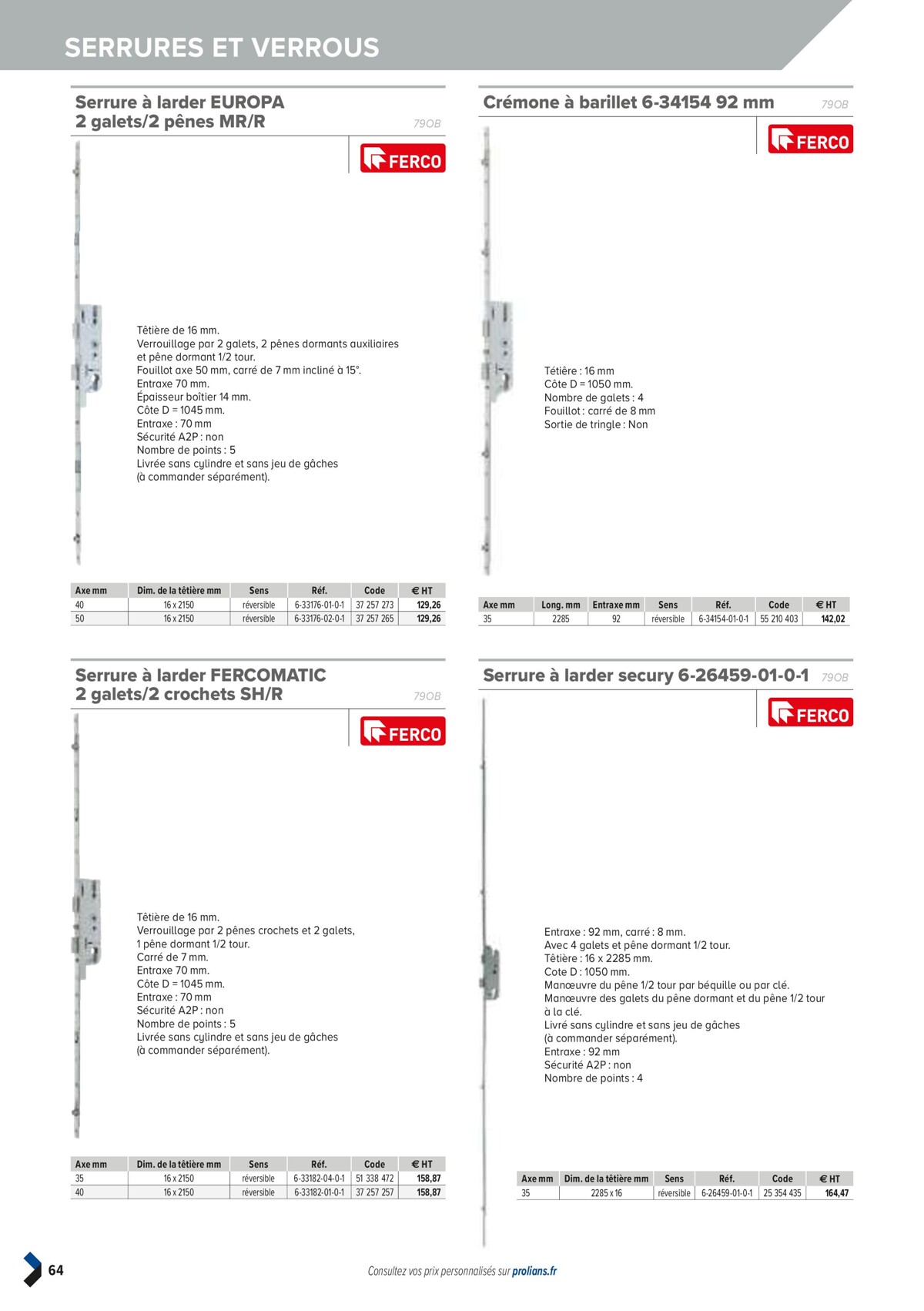 Catalogue PRO&DISPO L'OFFRE 100% STOCK DE PROLIANS, page 00066